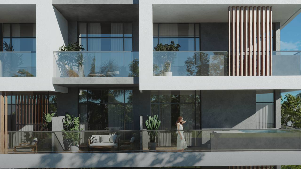 Tower elevation and balconies